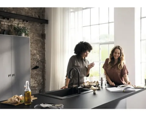 hansgrohe Küchenarmatur mit Filterfunktion AQITTURA M91 schwarz matt mit Filterkopf 76803670