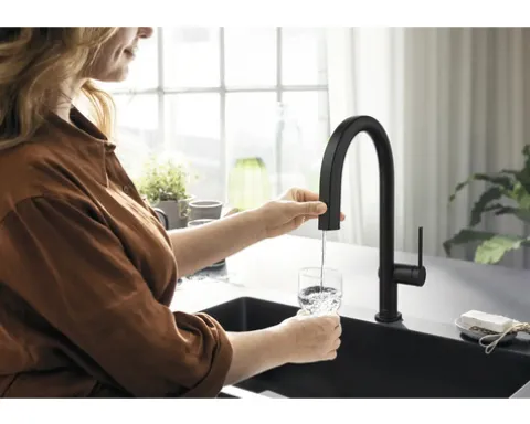 hansgrohe Küchenarmatur mit Filterfunktion AQITTURA M91 schwarz matt mit Filterkopf 76803670