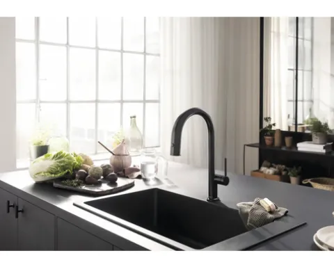 hansgrohe Küchenarmatur mit Filterfunktion AQITTURA M91 schwarz matt mit Filterkopf 76803670