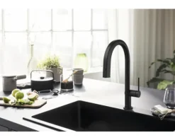 hansgrohe Küchenarmatur mit Filterfunktion AQITTURA M91 schwarz matt mit Filterkopf 76803670