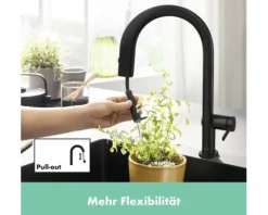 hansgrohe Küchenarmatur mit Filterfunktion AQITTURA M91 schwarz matt mit Filterkopf 76803670