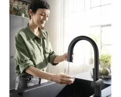hansgrohe Küchenarmatur mit Filterfunktion AQITTURA M91 schwarz matt mit Filterkopf 76803670