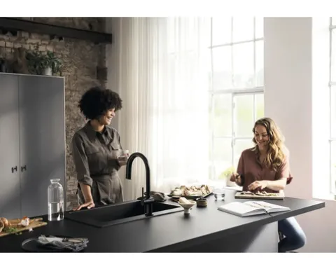 hansgrohe Küchenarmatur mit Filterfunktion AQITTURA M91 schwarz matt mit Filterkopf 76803670