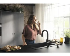 hansgrohe Küchenarmatur mit Filterfunktion AQITTURA M91 schwarz matt mit Filterkopf 76803670