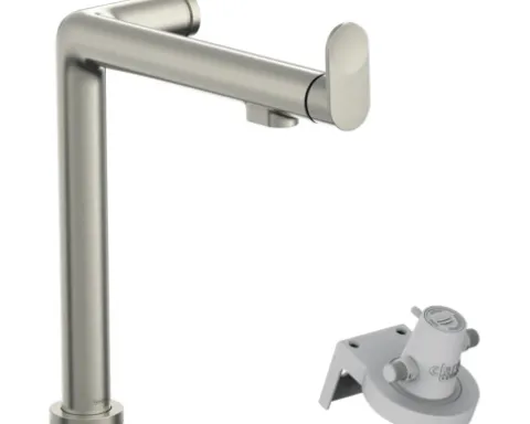 hansgrohe Küchenarmatur mit Filterfunktion AQITTURA M91 FilterSystem 240 edelstahl gebürstet mit Filterkopf 76804800