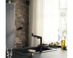 hansgrohe Küchenarmatur mit Filterfunktion AQITTURA M91 FilterSystem 240 schwarz matt mit Filterkopf 76804670