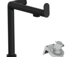 hansgrohe Küchenarmatur mit Filterfunktion AQITTURA M91 FilterSystem 240 schwarz matt mit Filterkopf 76804670
