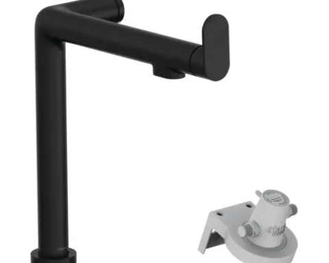 hansgrohe Küchenarmatur mit Filterfunktion AQITTURA M91 FilterSystem 240 schwarz matt mit Filterkopf 76804670