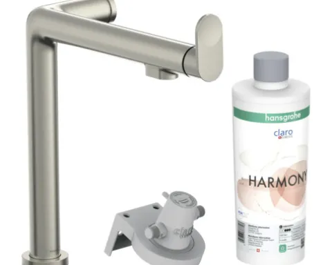 hansgrohe Küchenarmatur mit Filterfunktion AQITTURA M91 FilterSystem 240 edelstahl gebürstet mit Filterkopf, Mineralisierungskartusche Harmony mit Filter 76802800