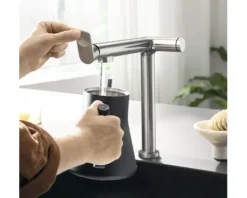 hansgrohe Küchenarmatur mit Filterfunktion AQITTURA M91 FilterSystem 240 edelstahl gebürstet mit Filterkopf, Mineralisierungskartusche Harmony mit Filter 76802800