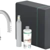 hansgrohe Küchenarmatur mit Filterfunktion SodaSystem AQITTURA M91 chrom mit Schlauchbox lite , Filterkopf, Mineralisierungskartusche Harmony mit Filter, CO2 Flasche und SodaBase 76839000
