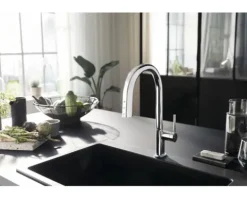 hansgrohe Küchenarmatur mit Filterfunktion SodaSystem AQITTURA M91 chrom mit Schlauchbox, Filterkopf, Mineralisierungskartusche Harmony mit Filter, CO2 Flasche und SodaBase 76806000