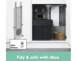 hansgrohe Küchenarmatur mit Filterfunktion SodaSystem AQITTURA M91 edelstahl gebürstet mit Schlauchbox, Filterkopf, Mineralisierungskartusche Harmony mit Filter, CO2 Flasche und SodaBase76806800