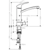 hansgrohe Küchenarmatur mit Geräteanschluss FOCUS M41 chrom 31803000