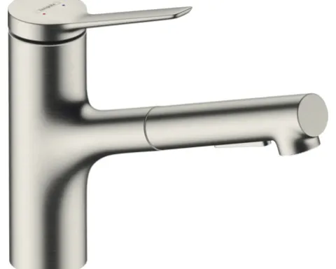hansgrohe Küchenarmatur mit Handbrause ZESIS 150 M33 edelstahl gebürstet 74820800