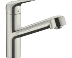 hansgrohe Küchenarmatur mit Handbrause FOCUS M42 edelstahl gebürstet 71814800