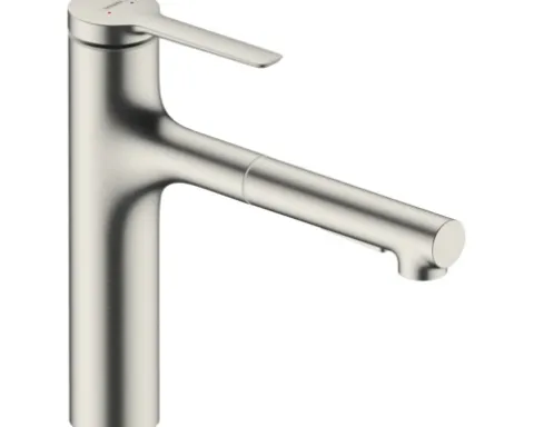 hansgrohe Küchenarmatur mit Handbrause ZESIS 160 M33 edelstahl gebürstet 74822800