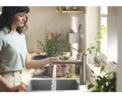 hansgrohe Küchenarmatur mit Handbrause ZESIS 160 M33 edelstahl gebürstet 74822800