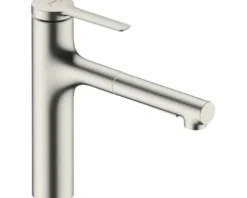 hansgrohe Küchenarmatur mit Handbrause ZESIS 160 M33 edelstahl gebürstet 74823800