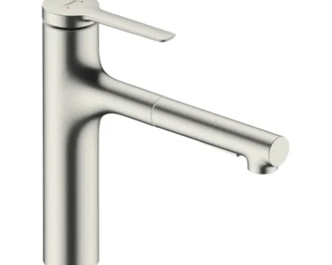 hansgrohe Küchenarmatur mit Handbrause ZESIS 160 M33 edelstahl gebürstet 74823800