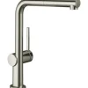 hansgrohe Küchenarmatur mit herausziehbaren Auslauf TALIS M54 edelstahl gebürstet 72809800