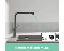 hansgrohe Küchenarmatur mit herausziehbaren Auslauf TALIS M54 brushed black chrom 72809340