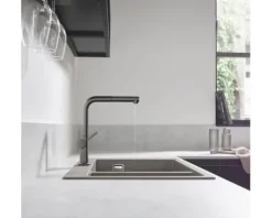 hansgrohe Küchenarmatur mit herausziehbaren Auslauf TALIS M54 brushed black chrom 72809340