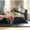 hansgrohe Küchenarmatur mit Handbrause ZESIS 150 M33 schwarz matt 74820670