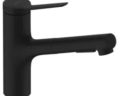 hansgrohe Küchenarmatur mit Handbrause ZESIS 150 M33 schwarz matt 74820670