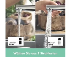 hansgrohe Küchenarmatur mit Handbrause ZESIS M33 chrom 74801000