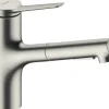hansgrohe Küchenarmatur mit Handbrause ZESIS 150 M33 edelstahl gebürstet 74821800