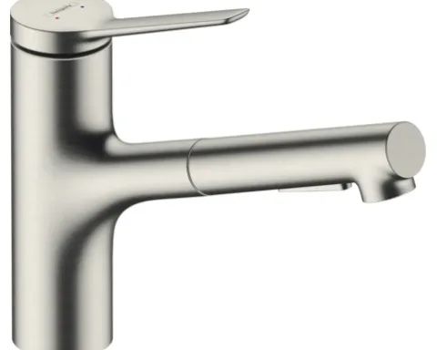 hansgrohe Küchenarmatur mit Handbrause ZESIS 150 M33 edelstahl gebürstet 74821800