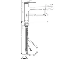 hansgrohe Küchenarmatur mit Handbrause ZESIS M33 edelstahl gebürstet 74804800