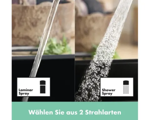 hansgrohe Küchenarmatur mit Handbrause ZESIS M33 edelstahl gebürstet 74804800