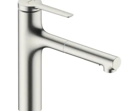 hansgrohe Küchenarmatur mit Handbrause ZESIS M33 edelstahl gebürstet 74804800