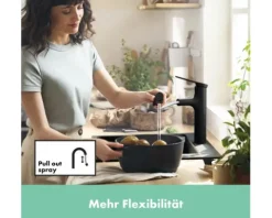 hansgrohe Küchenarmatur mit Handbrause ZESIS M33 schwarz matt 74804670