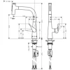 hansgrohe Küchenarmatur mit Handbrause METRIS SELECT 240 M71 edelstahl gebürstet 73822800