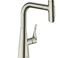 hansgrohe Küchenarmatur mit Handbrause METRIS SELECT 240 M71 edelstahl gebürstet 73822800