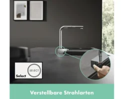 hansgrohe Küchenarmatur mit herausziehbaren Auslauf AQUNO SELECT M81 chrom 73830000