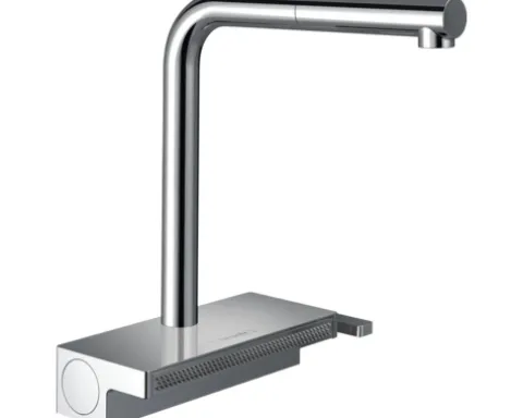 hansgrohe Küchenarmatur mit herausziehbaren Auslauf AQUNO SELECT M81 chrom 73830000