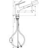 hansgrohe Küchenarmatur mit Handbrause ZESIS M33 chrom 74810000