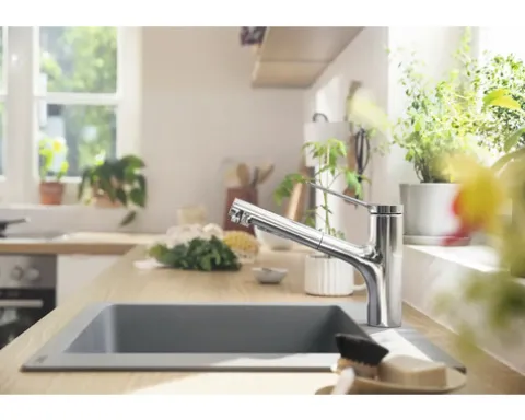 hansgrohe Küchenarmatur mit Handbrause ZESIS M33 chrom 74810000
