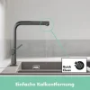 hansgrohe Küchenarmatur mit herausziehbaren Auslauf TALIS M54 brushed black chrom gebürstet 72808340