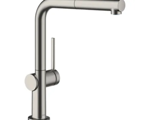 hansgrohe Küchenarmatur mit herausziehbaren Auslauf TALIS M54 brushed black chrom gebürstet 72808340