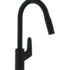 hansgrohe Küchenarmatur mit Handbrause FOCUS M41 schwarz matt 31815670