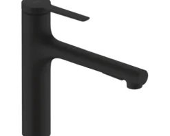hansgrohe Küchenarmatur mit Handbrause ZESIS M33 schwarz matt 74801670