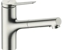 hansgrohe Küchenarmatur mit Handbrause ZESIS M33 edelstahl gebürstet 74800800