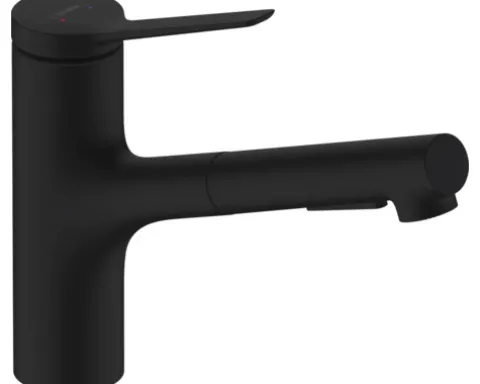 hansgrohe Küchenarmatur mit Handbrause ZESIS M33 schwarz matt 74800670