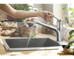 hansgrohe Küchenarmatur mit Handbrause ZESIS M33 chrom 74800000