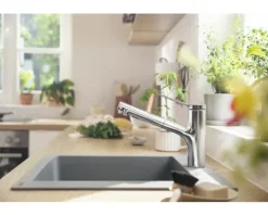 hansgrohe Küchenarmatur mit Handbrause ZESIS M33 chrom 74800000